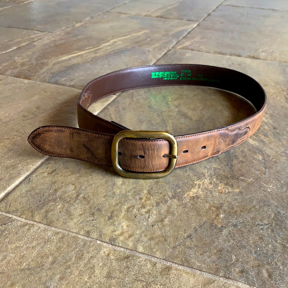 Resistol brown leather belt